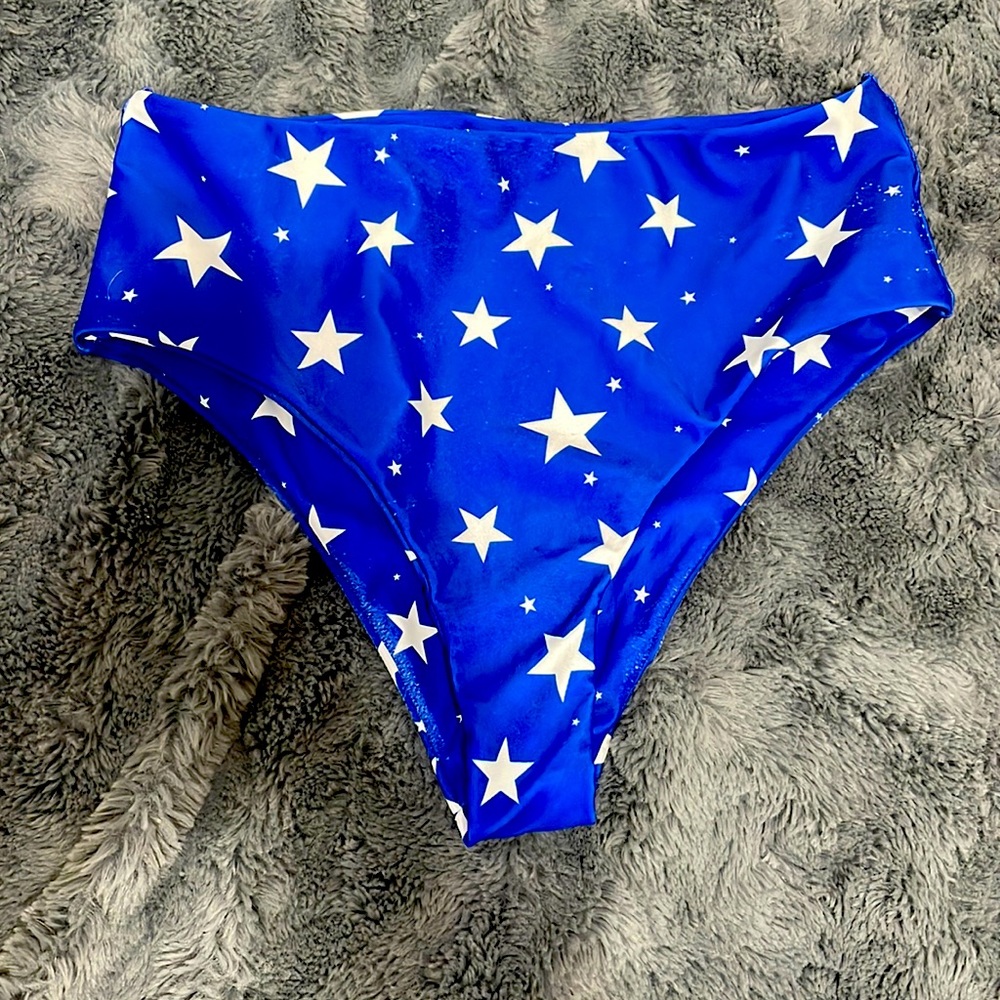 Star, High Rise, Cheeky Swim Bottoms, Size small